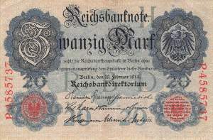 20 Mark 1914 ro.47b H/P